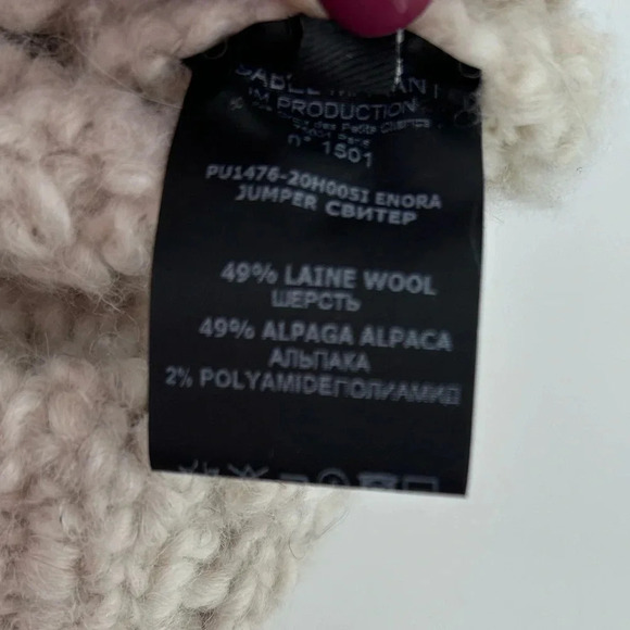 NWT ISABEL MARANT Alpaca Wool-Blend Enora Jumper knit Puffy Sweater EU 34 XS - Picture 11 of 16